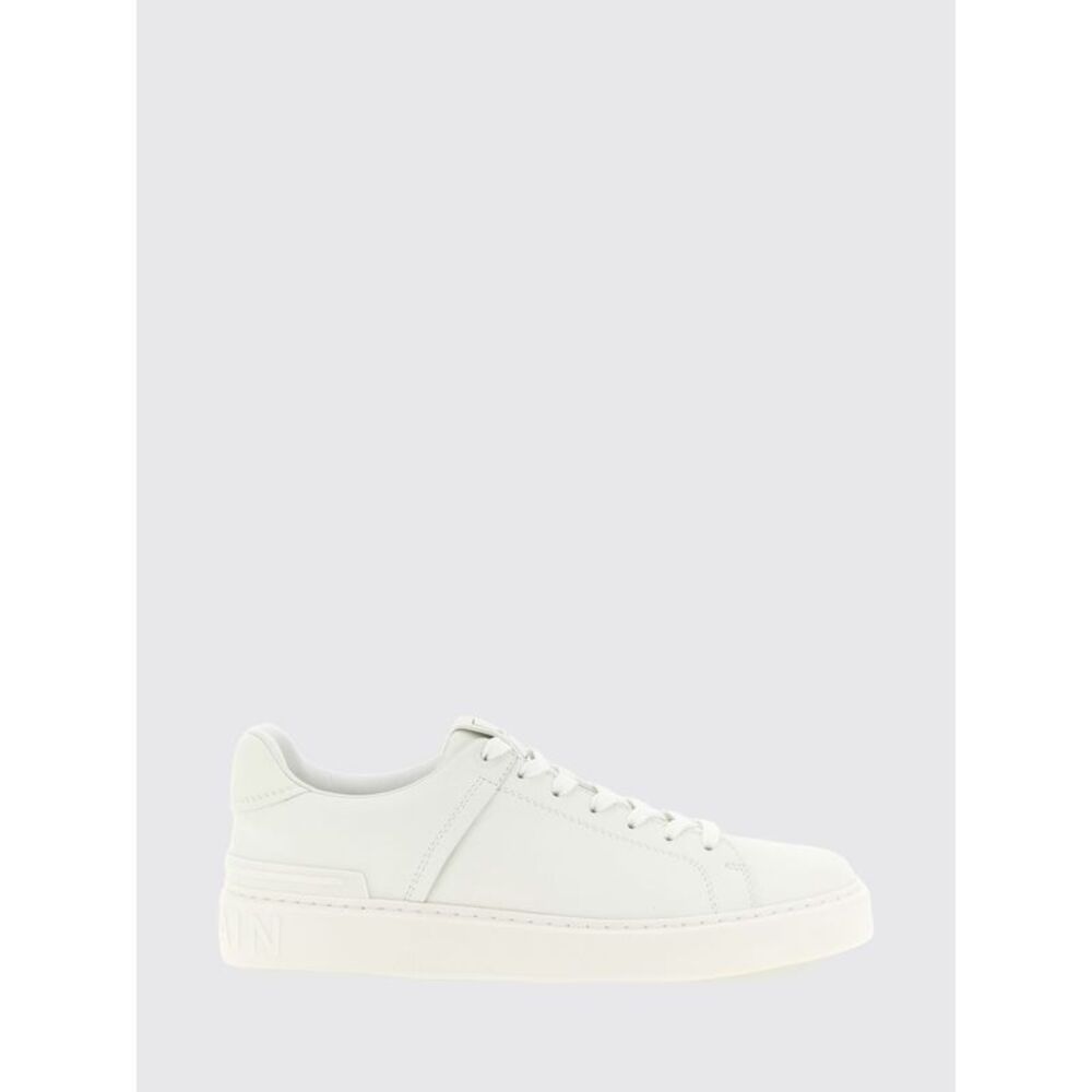 Balmain Men Balmain B-Court Bicolour Smooth Calf Leather Trainers